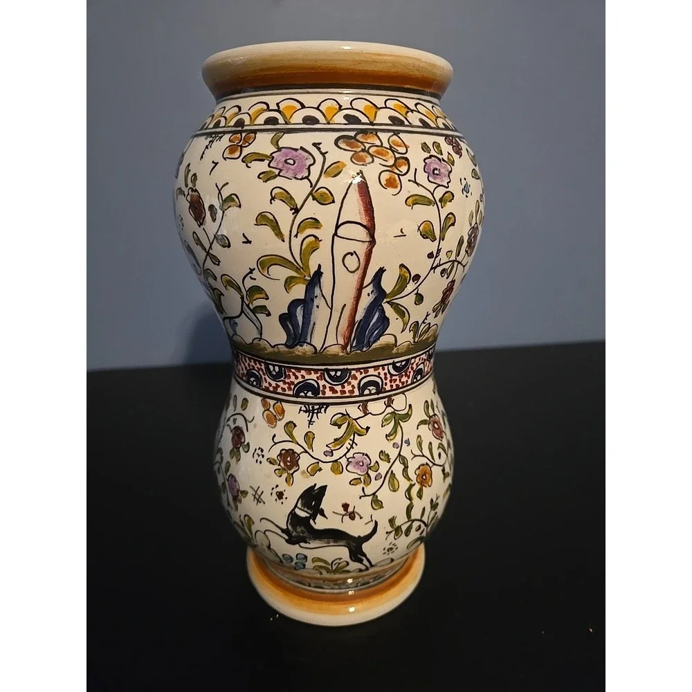 Vintage Ceramica Conimbriga Portugal Birds Flowers Rabit ‎ 8
